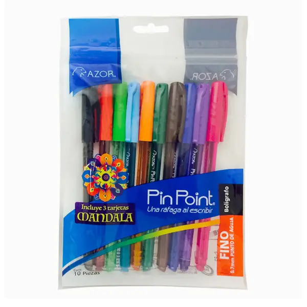 Pluma PINPOINT 6810 AZOR mandal surtido 0.7 c/10 -