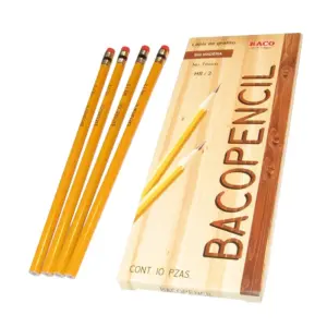 Lápiz de Grafito BACO BACOPENCIL 53312. Dureza 2HB. Plegadiza con 10 Piezas -
