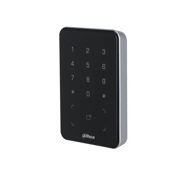 Lectora de Tarjetas MiFare con Teclado Touch/ para Password/ Conexión RS-485 y Wiegand/ Leds Rojo y Verde/ Fondo de Luz Azul -