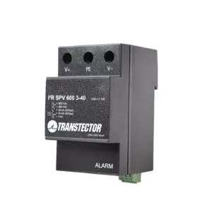 rotector Contra Sobretensiones A 600 VDC Tipo EPCOM I2R-SPV600-3-40 - Protector, Negro, TRANSTECTOR