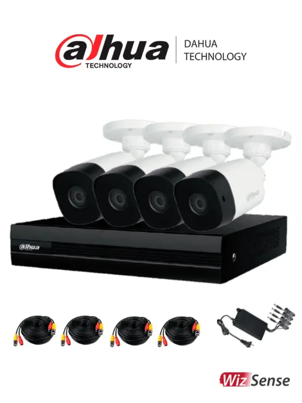 Kit de Videovigilancia Dahua Technology DH-KIT/XVR1B08-I/4-B1A21N-0360B - 4, 1920 x 1080 Pixeles