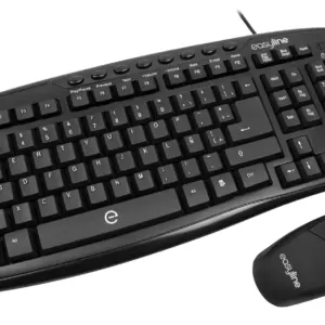 Kit Teclado / Mouse Easy Line Balance - 102 teclas, Negro, 1000 DPI