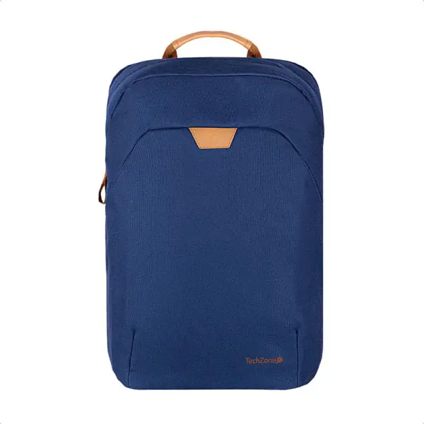 Backpack  ECO HERO Techzone de 15.6 - 2 compartimientos, 1 acolchado para laptop, color Azul, GARANTIA LIMITADA DE POR VIDA.