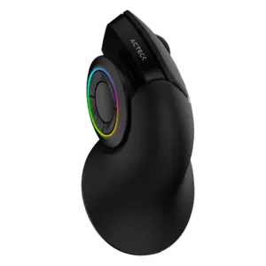 Mouse Inalámbrico Vertical  ACTECK OPTIMIZE MI690 - Negro, 6 botones   scroll, Inalámbrico, 1000/1600/2400