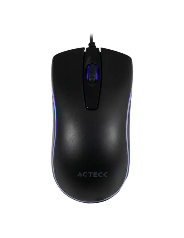 Mouse  ACTECK Alámbrico USB 1200 DPI WINDOWS-LINUX LED Negro OPTIMIZE MA220 -