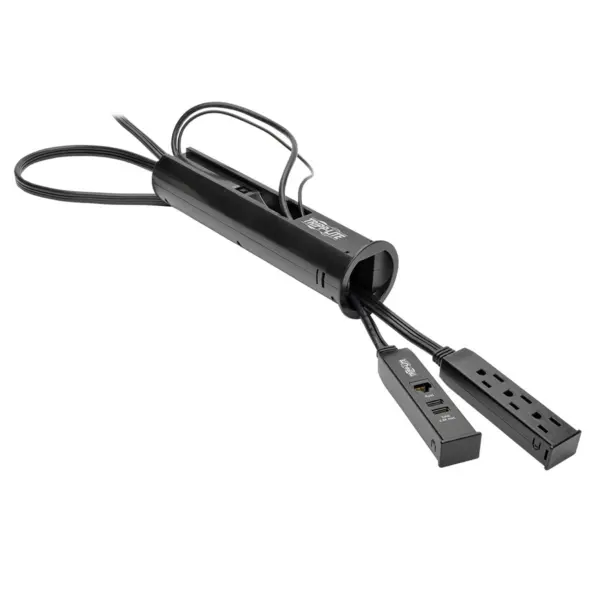 Supresor de Sobretensiones Tripp Lite Protect It! con 3 Tomacorrientes para Orificio para Paso de Cables en el Escritorio -