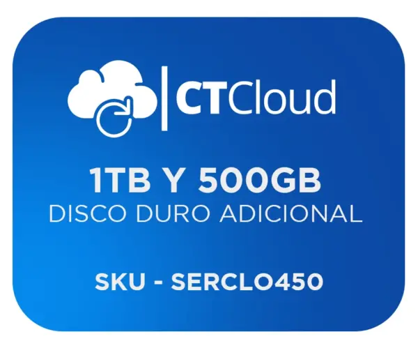 Servidor Virtual en la Nube  CT Cloud NCST1500 - Servicio de Nube, Servidor Virtual, 1tb y 500gb