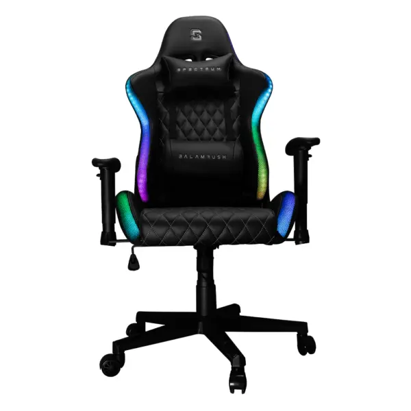 Silla BALAM RUSH GAMER Vinipiel Reclinable 90-180 Piston Clase 4 Reposabrazos 2D RGB LIGHTNING RUSH -