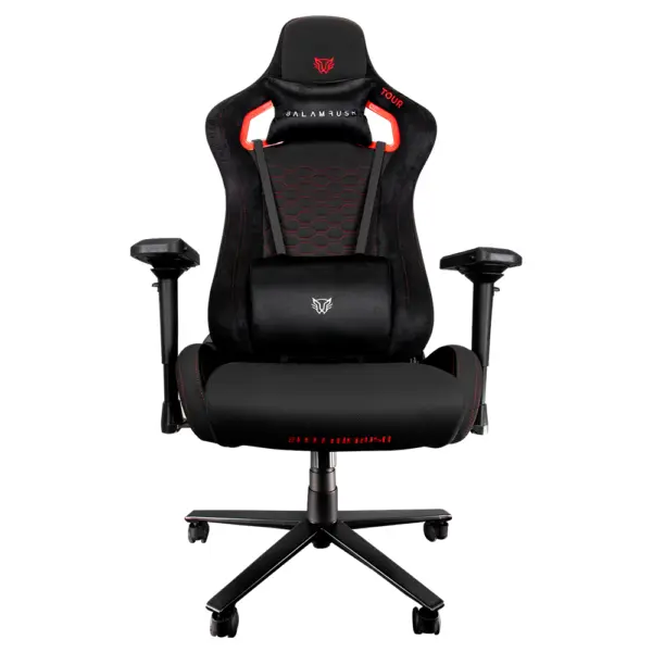 Silla THUNDER TOUR BALAM RUSH GAMER Tela Reclinable 90-180 Piston Clase 4 Reposabrazos 4D BR EDITION  Negro/Rojo -