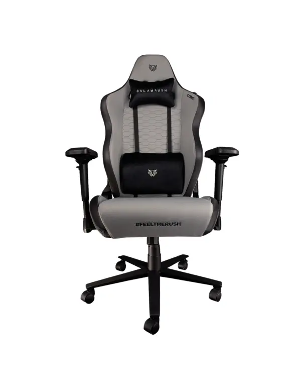 Silla THUNDER COMP BALAM RUSH GAMER Tela Reclinable 90-180 Piston Clase 4 Reposabrazos 4D GRAY EDITION -