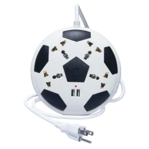 Supresor de Picos Balón - Toma corriente de escritorio con 4 tomas universales y 2 puertos USB Carga Rápida