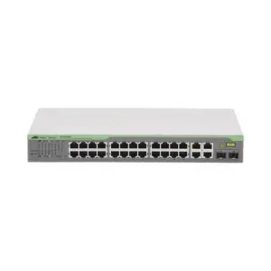 Switch ALLIED TELESIS WebSmart de 24 puertos 10/100 mbps   2 puertos 10/100/1000 Mbps   2 SFP Gigabit Combo. AT-FS750/28-10. -