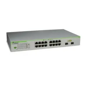 Switch ALLIED TELESIS Gigabit WebSmart de 16 puertos 10/100/1000 Mbps (2 x Combo)   2 puertos gigabit SFP (Combo) AT-GS950-16-10. -