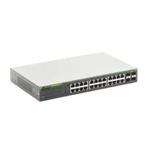 Switch ALLIED TELESIS Gigabit WebSmart de 24 puertos 10/100/1000 Mbps (4 x Combo)   4 puertos gigabit SFP (Combo) AT-GS950-24-10. -