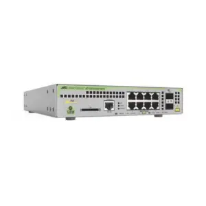 Switch ALLIED TELESIS PoE  Administrable CentreCOM GS970M. Capa 3 de 8 puertos 10/100/1000 Mbps   2 SFP Gigabit - 124 W. AT-GSP70M/10PS-R-10.
