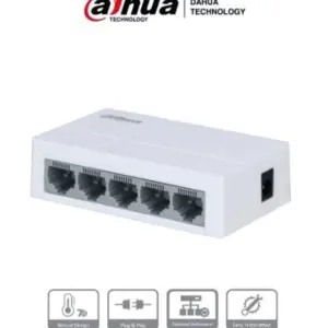 Switch para Escritorio 5 Puertos/ Fast Ethernet 10/100/ Diseño Compacto/ Capa 2/ Switching 1 Gbps/ Velocidad de Reenvio de Paquetes 0.744 Mbps -