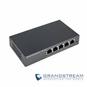 Switch No Administrable de 5 puertos Gigabit con 4 puertos Poe hasta 60W de salida - compatible con GWN Cloud, carcasa metalica
