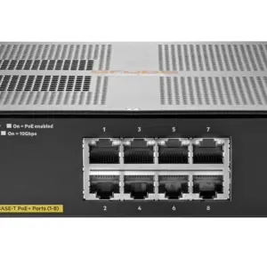 Switch Aruba JL258A Gigabit Ethernet 2930F 8G PoE  2SFP  - 8 Puertos PoE  10/100/1000Mbps   2 Puertos SFP , 56 Gbit/s, 32.768 Entradas - Gestionado