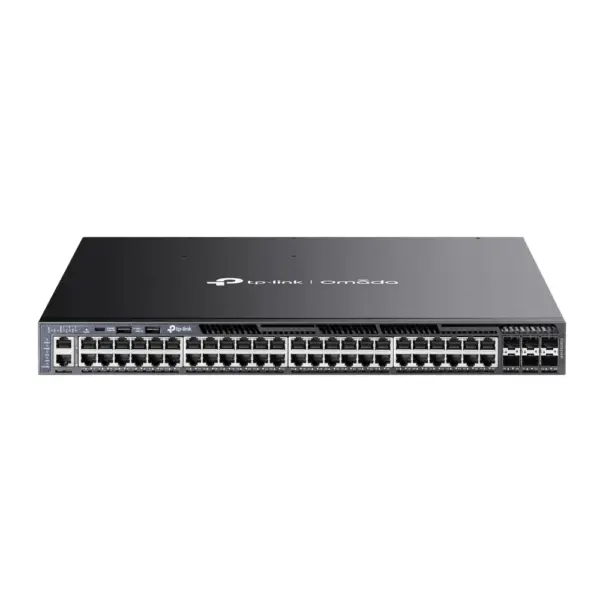 Conmutador PoE  administrado L3 apilable Gigabit de 48 puertos Omada con 6 ranuras 10G -