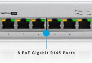 Switch UBIQUITI US-8-150W - Plata, 8, 150 W