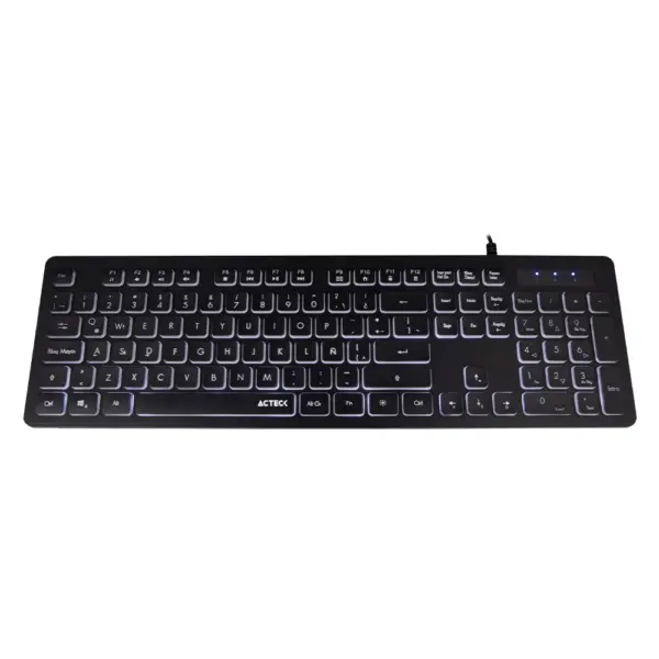 Teclado Alámbrico Iluminado ACTECK TS425 - USB, Español, Negro