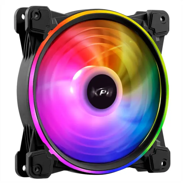 Ventilador XPG HURRICANE 140 ARGB PWM (Pulse Width Modulation). 140mm. Con Iluminacion ARGB. NEGRO. HURRICANE140ARGBPWM-BKCWW -