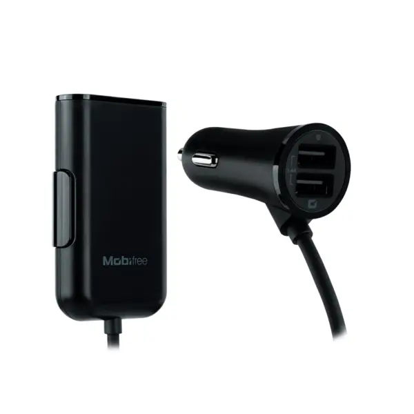 Cargador  Mobifree Cargador de Coche 4 puertos - Negro, Auto, 4