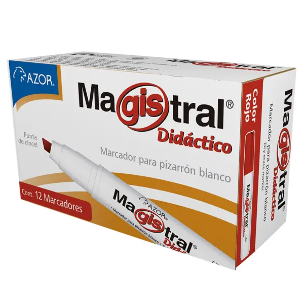Marcador Magistral Azor 8350RO paquete de 12 piezas - Rojo