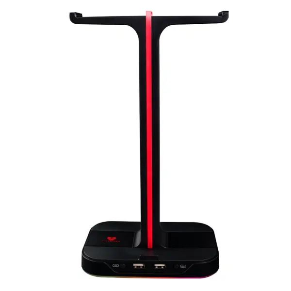 Base Gaming Headser Stand BALAM RUSH USB 2XUSB 16x10x27cm RGB   LED ATLAS HR760 -