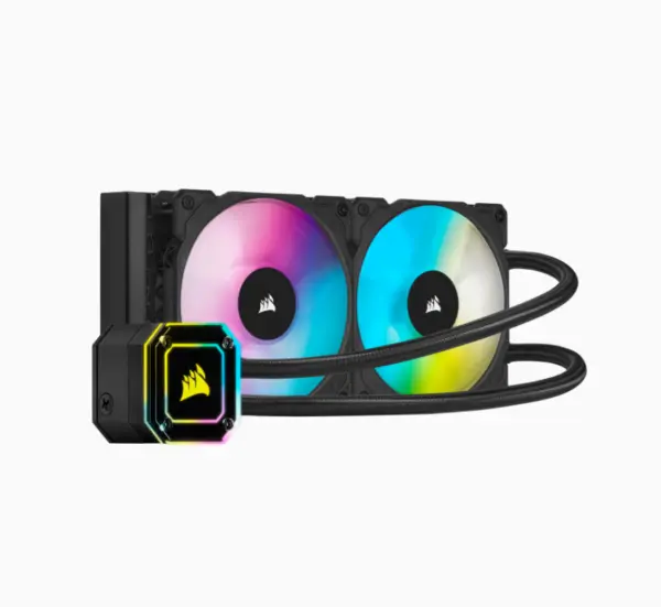 Enfriamiento Liquido  CORSAIR H100i ELITE CAPELLIX - Negro, Enfriador, 400 - 2400 RPM