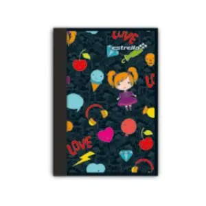 Libreta de apuntes #5 ESTRELLA 0326 Raya 100H Medidas 10.4 x 15.5 cm Lomo engomado para mayor duración -