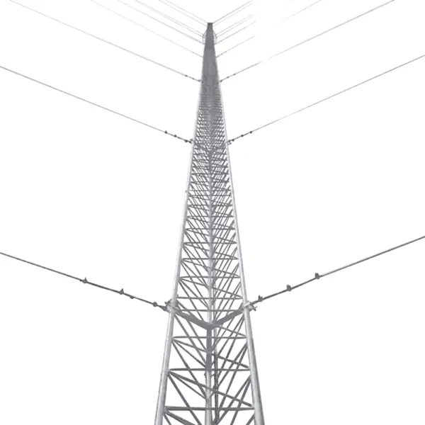 Kit de Torre Arriostrada KTZ-30E-015 de Piso de 15 m Altura con Tramo STZ30 Galvanizado Electrolítico (No incluye retenida). -