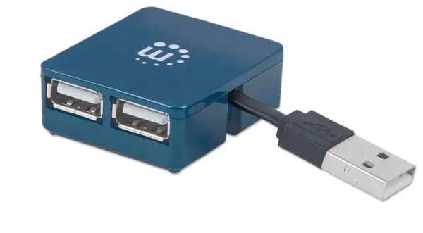 Hub USB MANHATTAN 160605 - USB 2.0/1.1, Negro, 4 puertos
