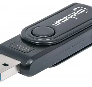Lector de Tarjetas MANHATTAN 101981 - 5000 Mbit/s, Negro, USB 3.0