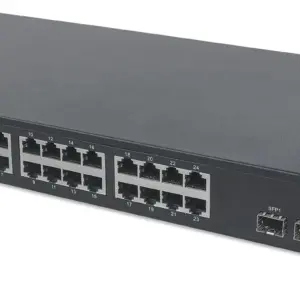 Switch INTELLINET 561044 - Negro, 24 puertos, 10/ 100/ 1000 Auto MDI-X