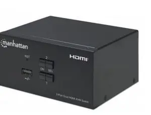 Switch KVM HDMI  MANHATTAN 153522 - Negro, HDMI, 2