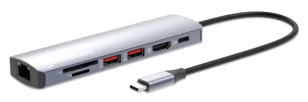 153966 Docking USB-C con lector de tarjetas - 7 en 1