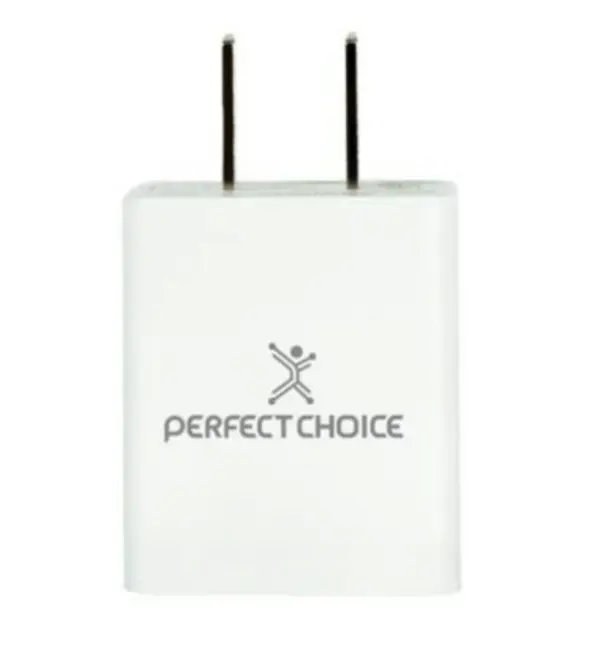 Adaptador de carga rápida 2.4 PERFECT CHOICE PC-240372 - Blanco, Adaptador de corriente