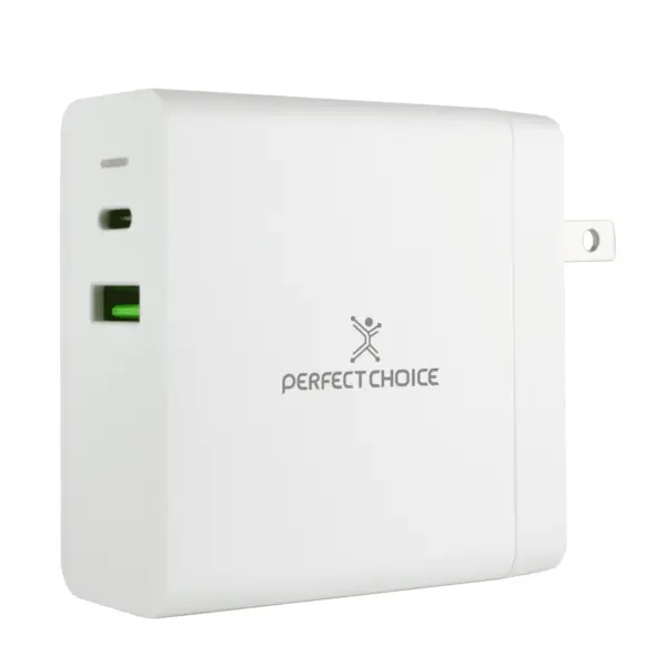 Cargador de Pared  PERFECT CHOICE PC-240396 - Blanco, Pared