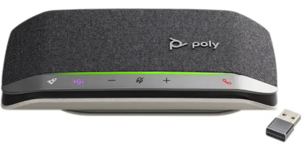 Altavoz Poly Sync 20 con certificacion MTs - USB-A, Bluetooth (BT600), 3 microfonos, portatil