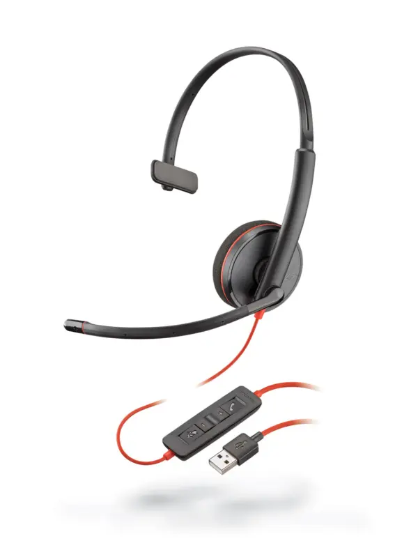 Poly Blackwire 3210 - Alambricos, USB-A, Monoaural,