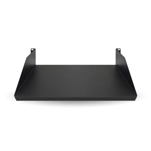 Charola Lisa para Rack 2U X 35 cms BROBOTIX 830733 - Negro, Acero, 20 kg, 2U