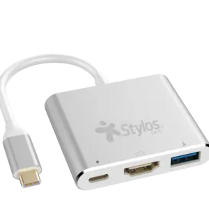 Adaptador HUB 3 En 1 Stylos. STCBHUB31S -