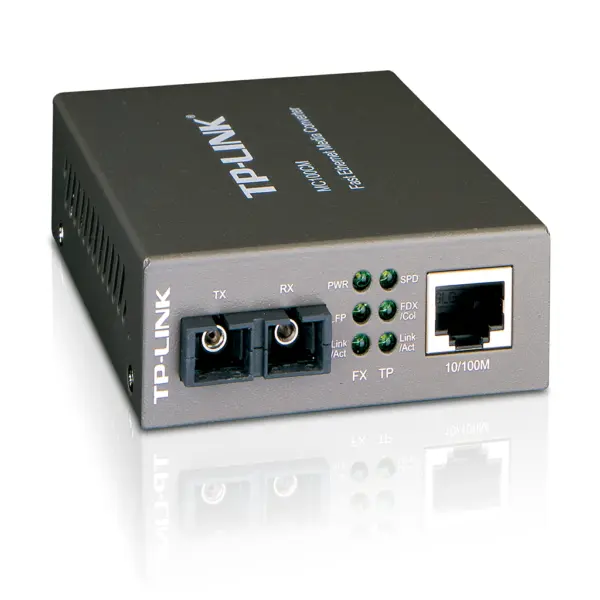 CONVERTIDOR MULTIMEDIA CON FIBRA MULTI-MODO DE 10/100MBPS TP-LINK  MC100CM DOBLE FLUJO DE CONTROL -