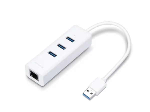 Adaptador USB 2 en 1 con Hub de 3 Puertos USB 3.0 y Adaptador Ethernet Gigabit (UE330) -
