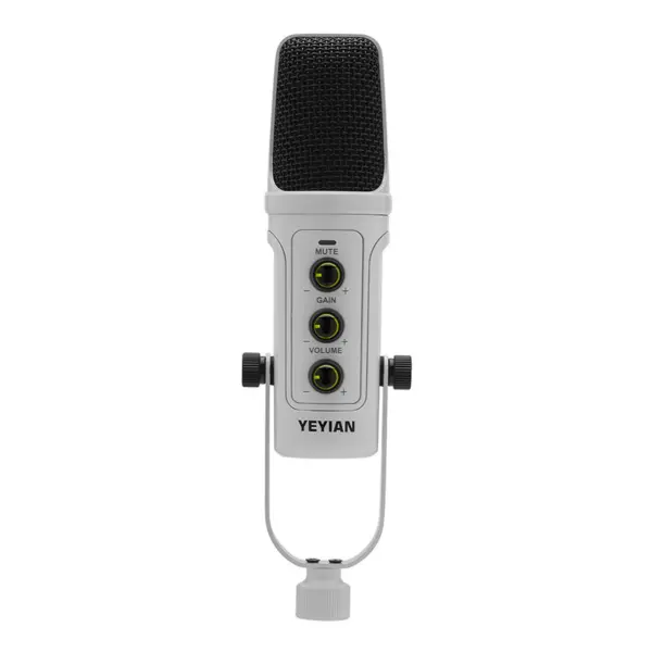 Micrófono Condensador Kit para Streaming Yeyian YSA-UCHQ-02 - 80Hz-20000KHz, Color blanco