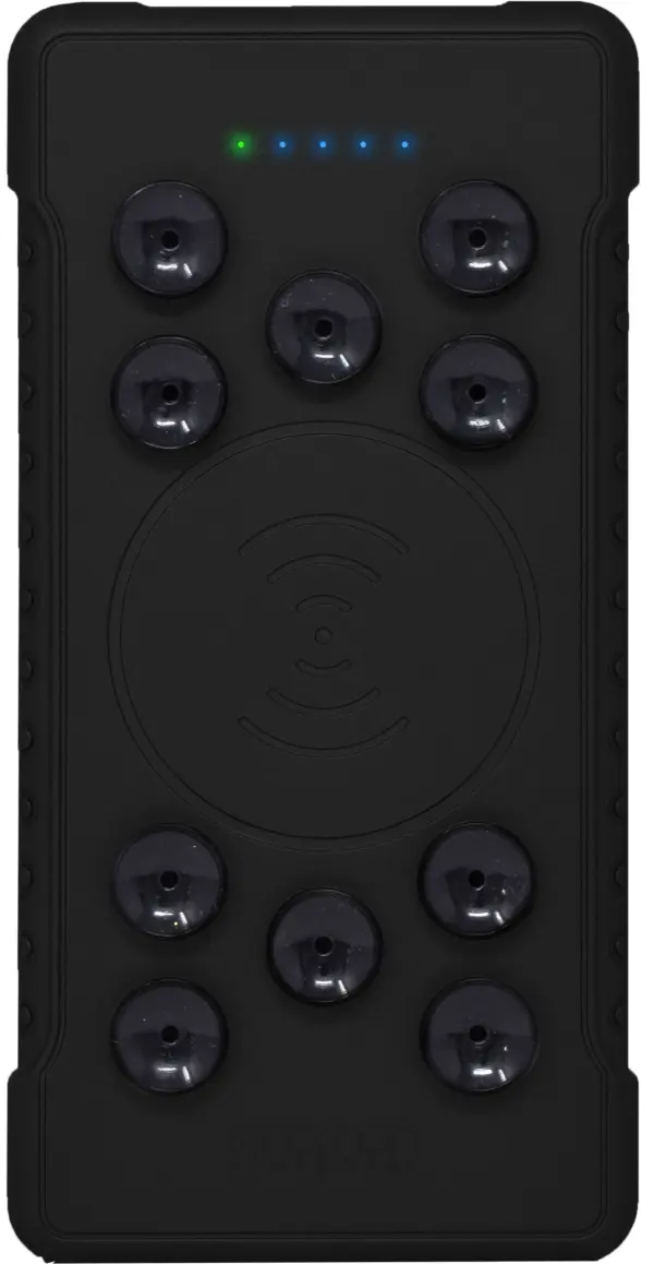 POWERBANK NPW-13QCW Necnon 13000mAh CARGA 3.0 CARGA INALAMBRICA 15W ALAMBRICA 18W MICRO USB 3.0 TIPO C 3.0 VENTOSAS NEGRO NPPB1301QW -