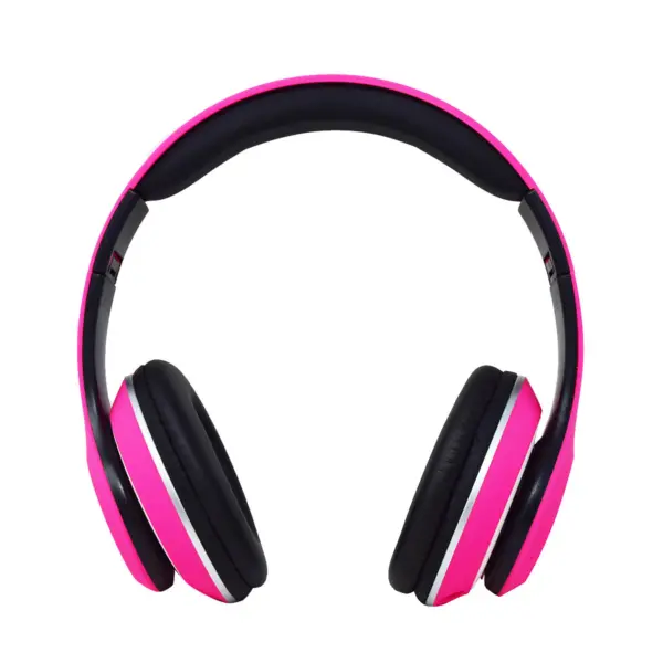 AUDIFONOS OVER-EAR BLUETOOTH NBH-01 SONIDO HI-FI 3.5MM RADIO FM MICRO SD 3.5MML MANOS LIBRES RUBBERIZED ROSA -