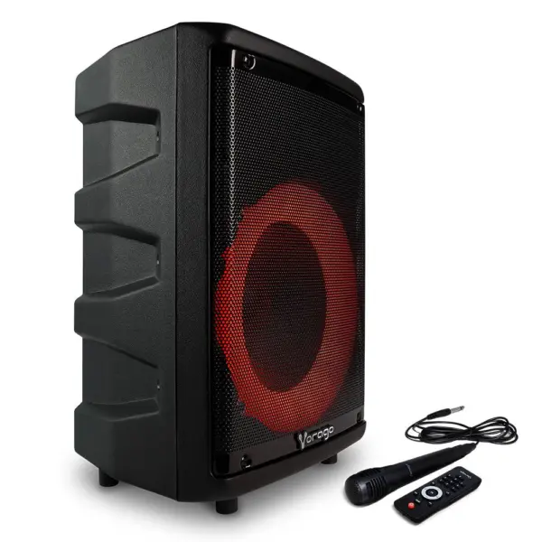 BAFLE VORAGO KSP-302 NEGRO 8 PULGADAS RECAR MIC -