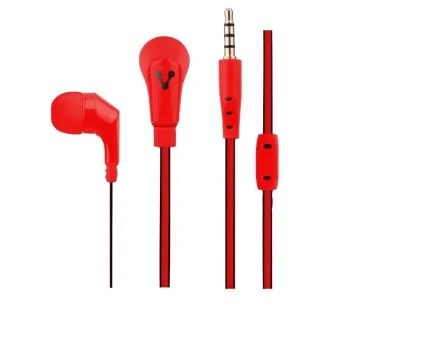 Audífono VORAGO - Rojo, Alámbrico, 1, 2 m, 3, 5 mm